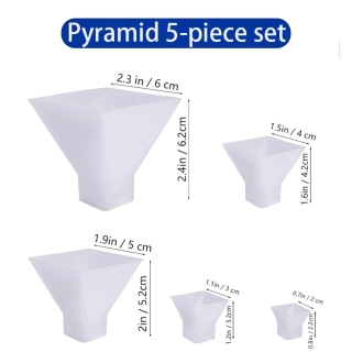 Silikonové formy sada 5kusů pyramid